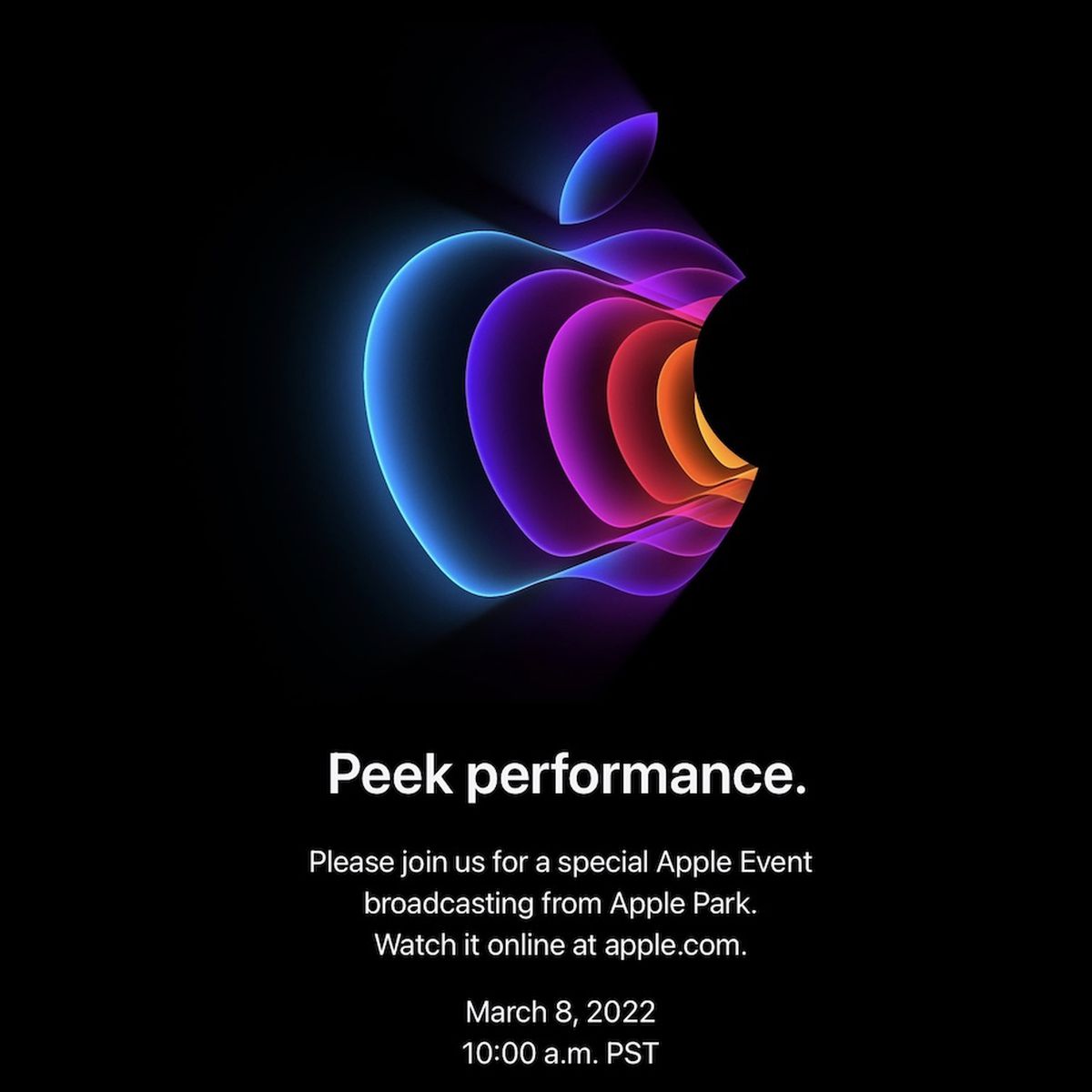 Apple announces its first event of 2022 titled “Peek Performance”