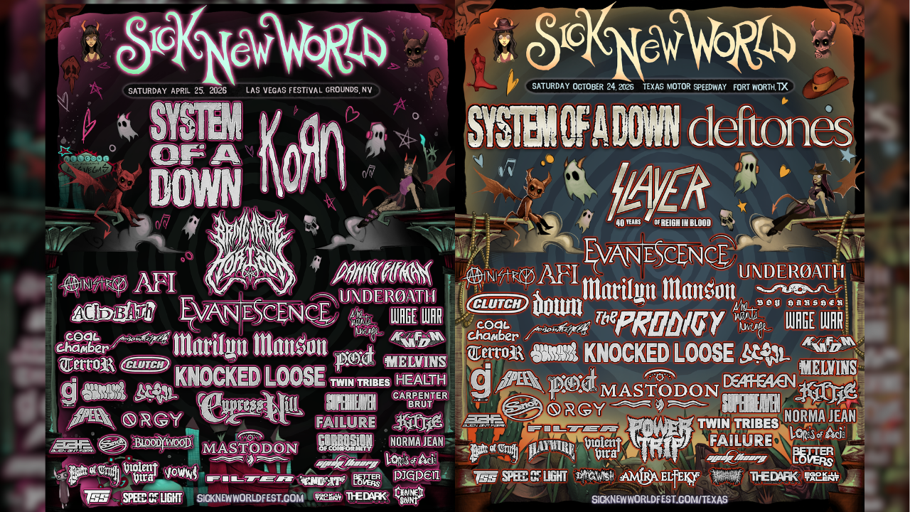 System of a Down, Korn, Deftones, Slayer and More Confirmed for Sick New World 2026