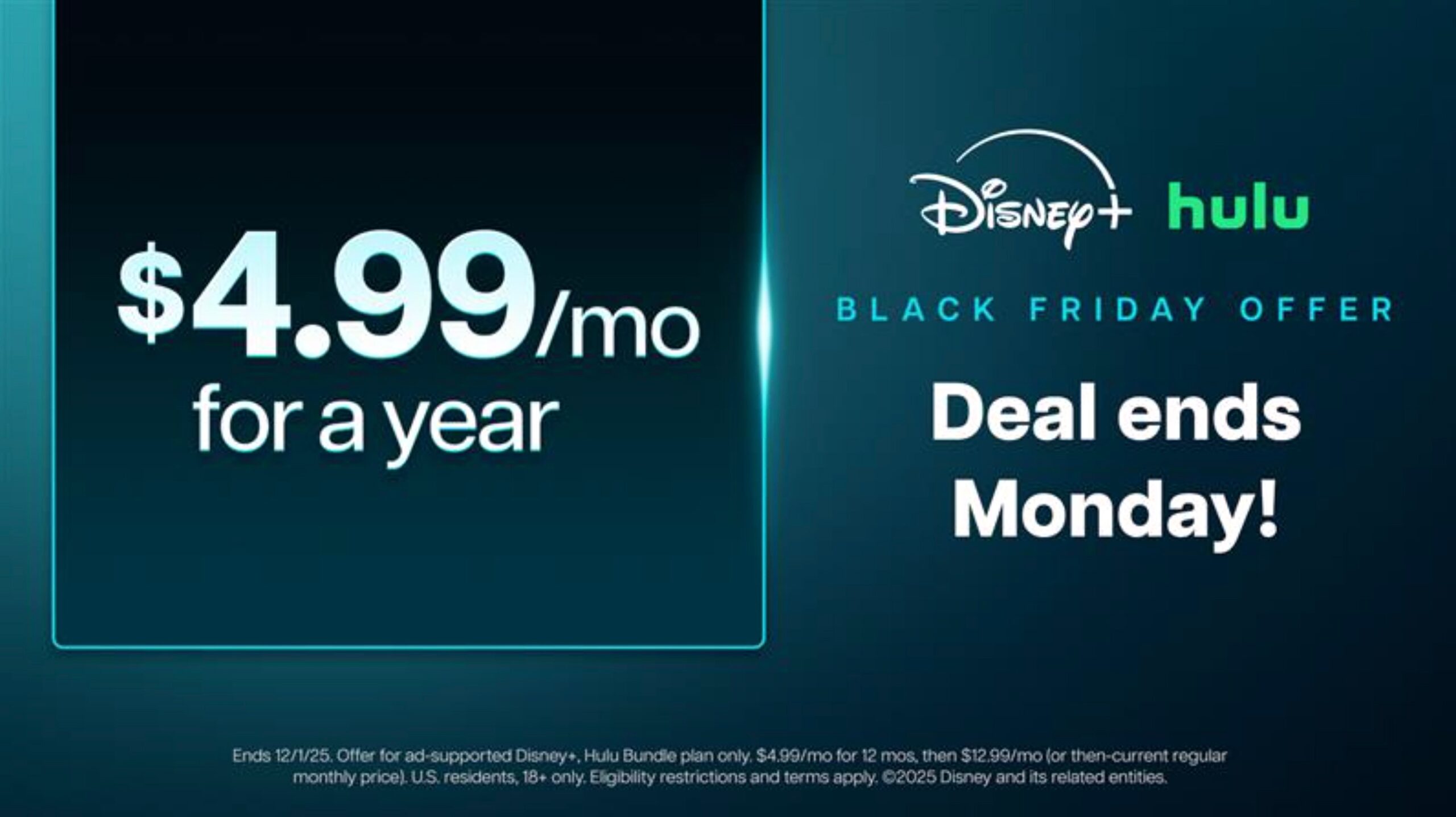 Black Friday Deal Cuts Disney+ & Hulu Price by More Than Half
