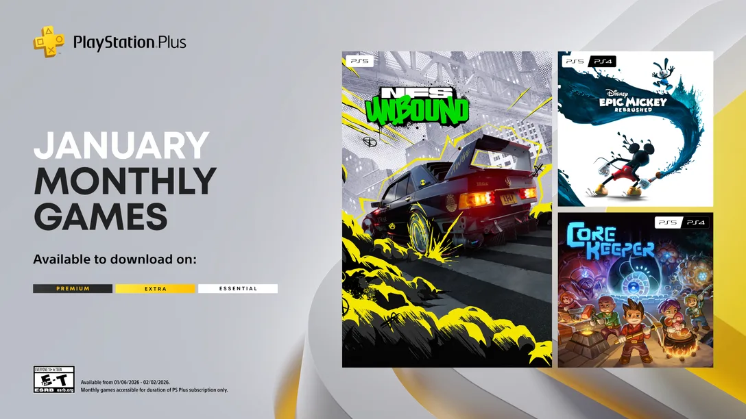 Sony Reveals January 2026 PlayStation Plus Monthly Lineup